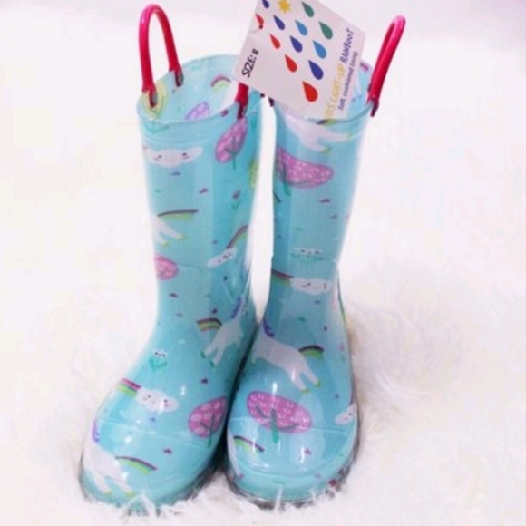 light up rain boots unicorn